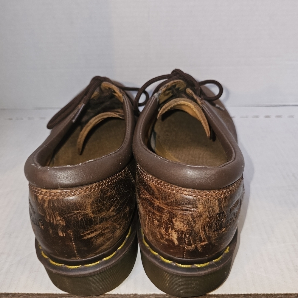 Dr. Martens Mens AirWear Oxford Brown SZ 12M Shoes Leathet Upper - Picture 7 of 11